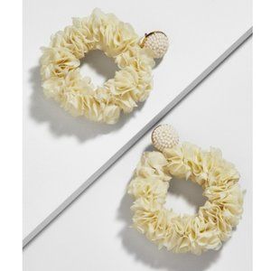 BabuleBar Camellia Flower Hoop Earrings